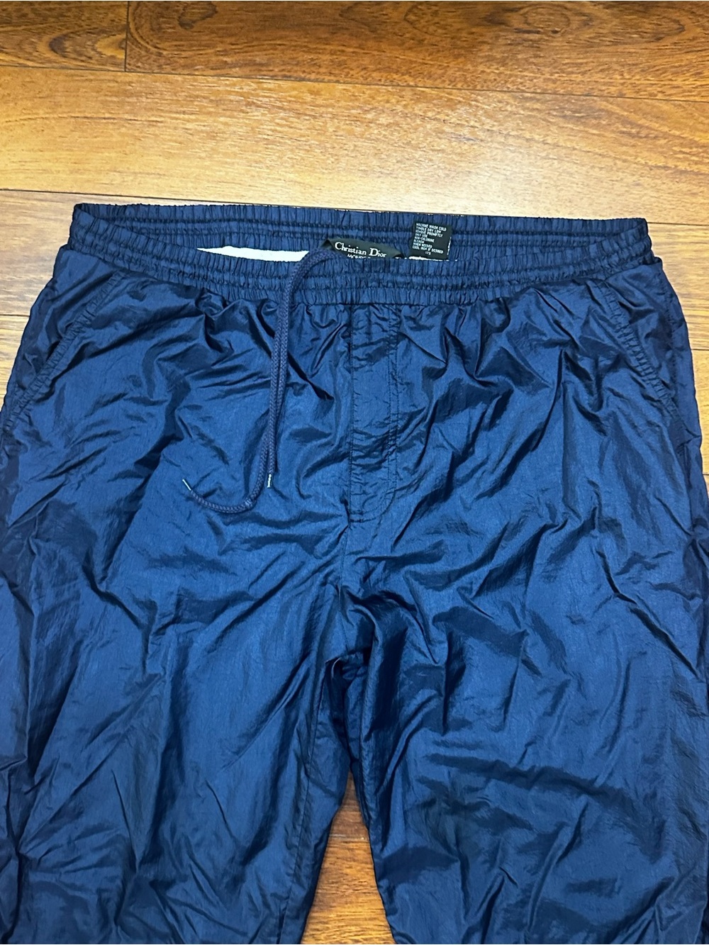 Dior 1990 Men's Navy Drawstring Jogger Pants - Picture 2 of 8
